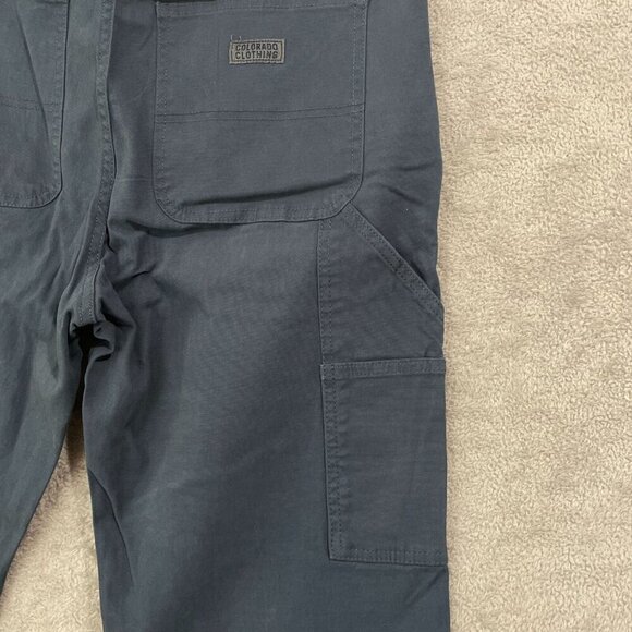 NEW Colorado Clothing Mens 32X30 Blue Canvas Carpenter Work Pants - Picture 7 of 8